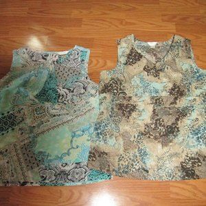 4/$40 Two CJ Banks Size 1X Sleeveless Tops